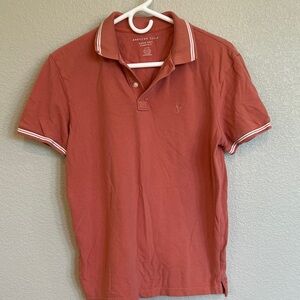 American Eagle Outfitters Women's Polo in Warm Rust